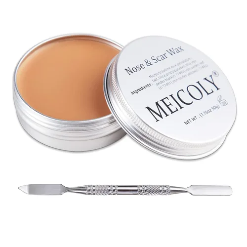 MEICOLY Kit de cera para cicatrices con espátula, maquillaje de cicatrices SFX, cera falsa para modelar cicatrices realistas, heridas y cortes,