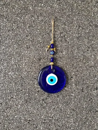 Miniatura 10 de Amuleto de cristal azul hecho a mano para colgar en la pared, amuleto de buena suerte para el hogar, oficina, decoración de coche, jardín, adorno