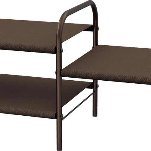Miniatura 6 de Simple Houseware - Organizador de almacenamiento para zapatero de 2 niveles, color bronce