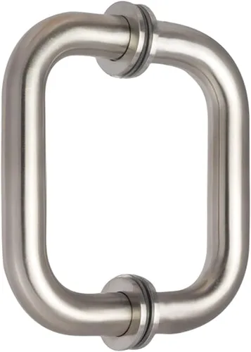 Miniatura 15 de Tirador tubular de acero inoxidable de grado 304 para puerta de ducha (6 pulgadas, cuadrado, negro mate SSSP152B)