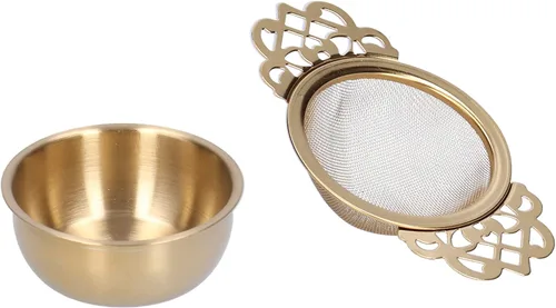 Miniatura 7 de Colador de té de acero inoxidable, filtros de malla fina más empinados con asas dobles, colgar en teteras, tazas, tazas para remojar té y café