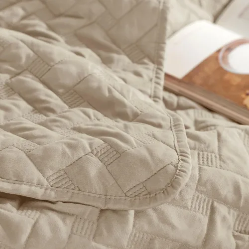 Miniatura 4 de Bedsure – Juego de colcha ligera con patrón de tejido de canasta, juego de edredón suave para todas las estaciones, incluye 1 funda de almohada