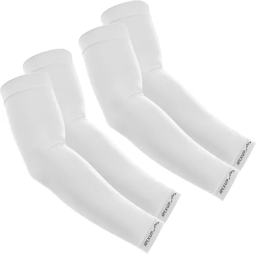 Miniatura 16 de APEXUP Mangas refrescantes para hombres y mujeres, protección solar UV UPF 50, mangas de compresión para voleibol para exteriores 1 negro+1 blanco+1