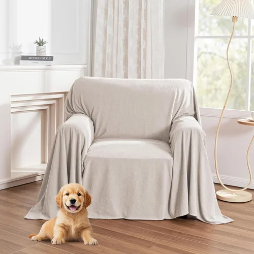 Miniatura 12 de MYSKY HOME Fundas Negras para Sofá Seccional, Fundas de Sofá para Sofá de Dos Plazas, Fundas de Sofá para Perros, Funda de Sofá Lavable, Manta Funda