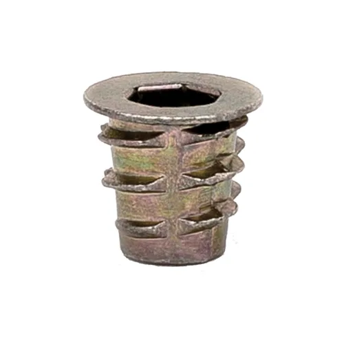 Miniatura 12 de E-Z LOK Inserto roscado para madera blanda, insertos de rosca hexagonal de zinc 1/4-20 roscas internas, 0.512 in de longitud, paquete de 100