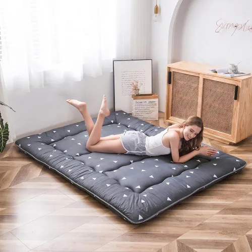 Miniatura 26 de MAXYOYO - Colchón de piso japonés, colchón tipo futón, colchón de tatami grueso, plegable, enrollable, colchón para niños y niñas, para dormitorio