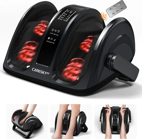 CARESKYpro Masajeador de pies para neuropatía, elegible para FSA HSA, masajeador de pies con calor, 3 niveles de calentamiento para circulación y