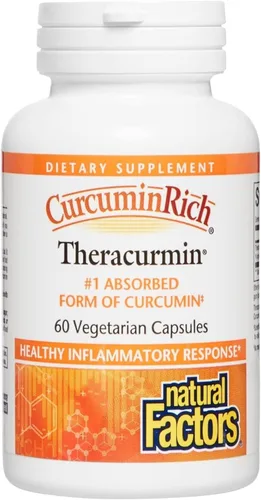 Miniatura 10 de Natural Factors, CurcuminRich Theracurmin, 30 mg, formulado para una absorción superior, 30 unidades (paquete de 1)