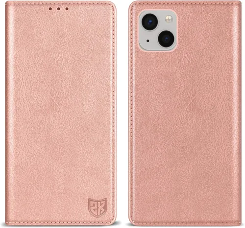 Miniatura 10 de ZZXX Funda tipo cartera para iPhone 15 con bloqueo RFID, soporte de ranura para tarjetas, funda protectora de cuero magnético fuerte plegable