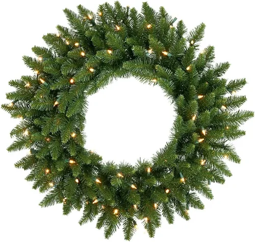 Miniatura 16 de Vickerman Guirnalda de Navidad artificial Bellevue Alpine con luces LED blancas cálidas, 36 pulgadas (A861037LED)
