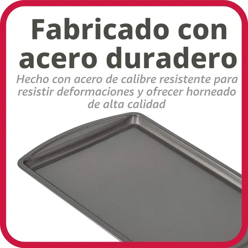 Miniatura 5 de GoodCook Everyday - Bandeja para hornear de acero al carbono antiadherente de 9" x 13", sartenes de acero al carbono, bandeja de galletas