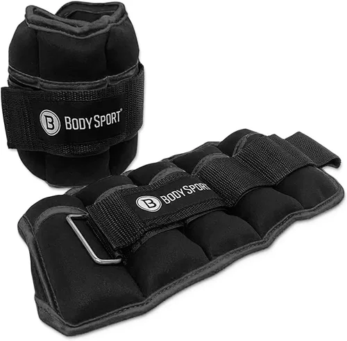 Body Sport Adjustable Ankle Weights, 1 lb.–5 lb. – Customizable Ankle and Wrist Weight Sets for Men, Women, and Kids – Workout Aid for Added