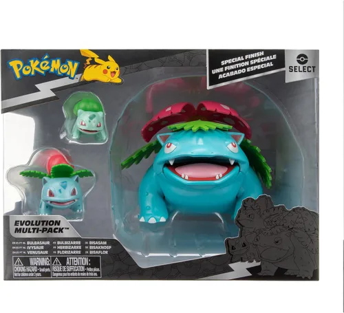 Miniatura 2 de Pokémon Select Evolution Paquete de 3 – Cuenta con figuras de batalla Bulbasaur de 2 pulgadas, Ivysaur de 3 pulgadas y Venusaur de 12 pulgadas