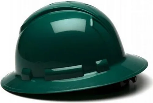 Miniatura 2 de Texas America Safety Company Casco duro RIDGELINE de ala completa con ajuste de perilla de 6 puntos y bolsa Verde