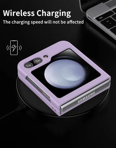 Miniatura 6 de Cresee Funda para Samsung Galaxy Z Flip 5 (2023) con protector de pantalla de cubierta, funda delgada para teléfono de PC dura para Galaxy Z Flip5