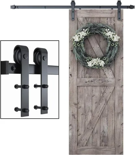 J Shape [puerta única] - Accesorio para puerta corrediza, color negro