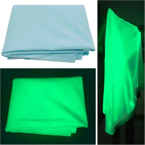 Tela que brilla en la oscuridad, tela brillante para coser ropa, tela de poliéster luminosa para tela iluminada para ropa, decoraciones, suministros