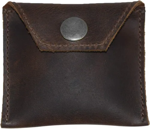 Miniatura 4 de Hide Drink Funda de cuero rústico para tampón bolsa para preservativos secreto hecho a mano Bourbon Marrón Classic