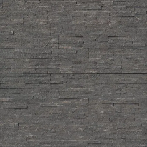 Tenedos Mármol gris carbón de 6 pulgadas x 24 pulgadas, panel de pared apilado de piedra natural, acabado de cara dividida para salpicaduras,