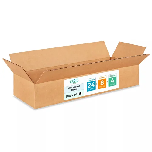 Miniatura 273 de IDL Packaging Paquete de 5 cajas de envío altas de 8 x 8 x 48 pulgadas, extra resistentes de 200 libras frente a caja regular, cajas de mudanza