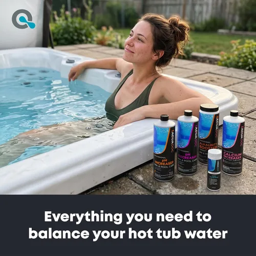 Miniatura 2 de AquaDoc - Kit de equilibrio de agua para bañera de hidromasaje con aumento de pH, disminución de pH, alcalinidad y aumento de calcio, 100 tiras