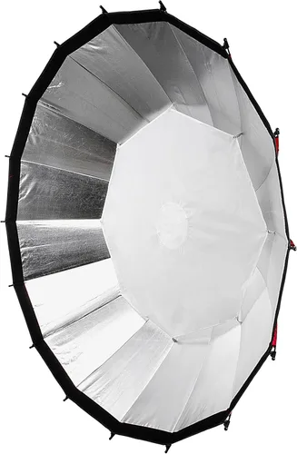 Miniatura 4 de Fotodiox EZ-Pro DLX - Plato de belleza plegable de 60 pulgadas y combinación de caja de luz con inserto Bowens y rejilla, interior reflectante