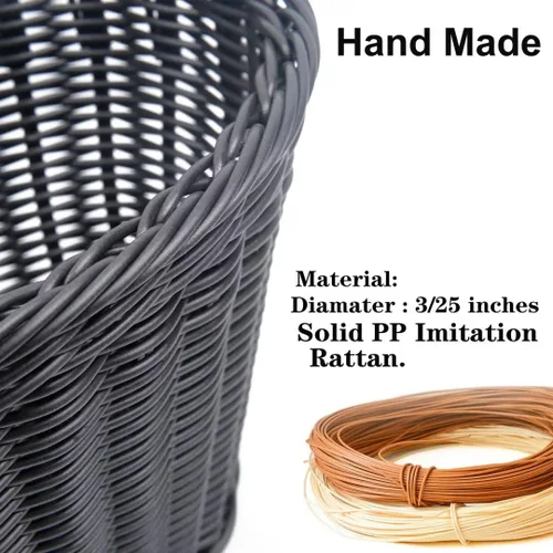 Miniatura 2 de Cesta para bicicleta, cesta de almacenamiento frontal para manillar con correas de cuero ajustables, accesorios de bicicleta, tejida a mano