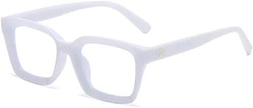 Miniatura 8 de yuandong Mobro - Lentes retro con bloqueo de luz azul para hombres y mujeres, montura cuadrada gruesa, lentes transparentes sin receta