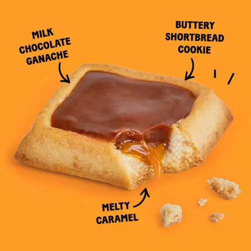 Miniatura 4 de Michel et Augustin Paquete variado de bolsas para galletas, 2 sabores: chocolate con leche y caramelo + chocolate con leche y avellana, 15 galletas