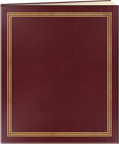 Pioneer Photo Albums XL 50 Álbum de recortes de páginas beige (25 hojas), rojo burdeos
