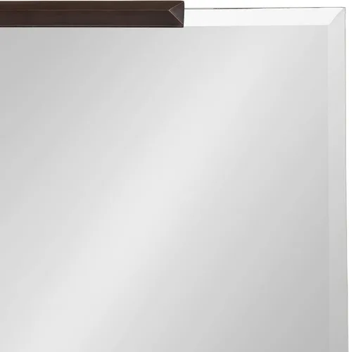 Miniatura 6 de Kate and Laurel Erina - Espejo de pared rectangular biselado moderno de transición sin marco con detalles de metal, 20 x 31, bronce