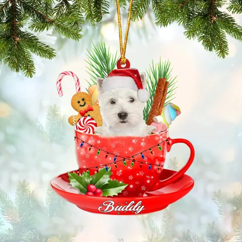 Miniatura 18 de Alaskan Malamute - Adorno acrílico personalizado para perro en taza, adorno de Navidad personalizado para perro 2023, decoración de árbol