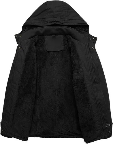 Miniatura 3 de CRYSULLY - Abrigo de invierno con capucha extraíble para hombre