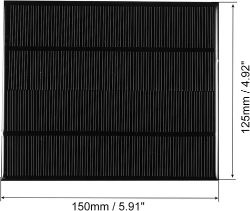 Miniatura 2 de MECCANIXITY Mini célula de panel solar 10V 300mA 3W 5.906 in x 4.921 in para proyecto de energía eléctrica DIY paquete de 1