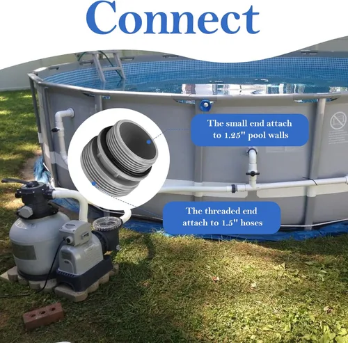 Miniatura 4 de PalpitateC Kit de conversión de manguera de piscina 4560 compatible con el adaptador de manguera de bomba de filtro de piscina Intex para kit