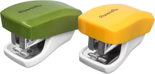 Miniatura 2 de Aria Premium - Juego de mini grapadoras con desgrapadoras integradas, 2000 grapas estándar incluidas, para oficina, escuela y viajes, juego de 2