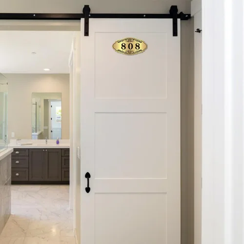 Miniatura 5 de Placa personalizada para número de casa, placa de acrílico para puerta y habitación, para hogar, oficina, hotel, apartamento (3-5 números) - 7.9 x