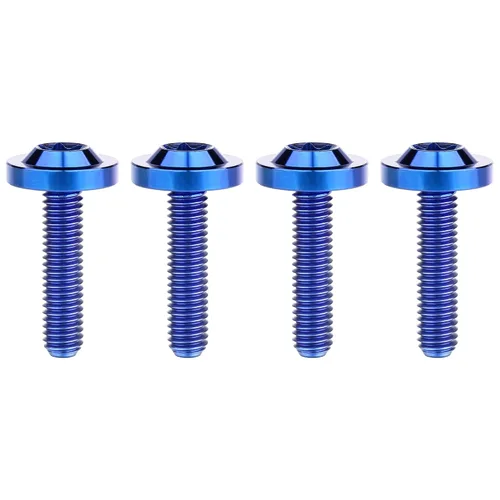 Miniatura 17 de Tornillos Torx T30 de titanio M6 10 15 20 0.984 in Torx T30 para bicicleta, motocicleta, automóvil, paquete de 4 (M6 x 0.394 in, plateado)
