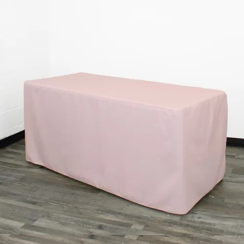 Miniatura 30 de YOUR CHAIR COVERS Mantel ajustable color marrón chocolate – Mantel rectangular de poliéster ajustable de 6 pies, mesa de buffet para interiores