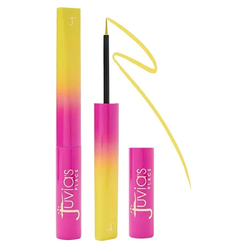 Juvia's Place Garden Of Juvia's Liquid Liner Sun Flower - Amarillo neón, maquillaje líquido de color intenso, sin crueldad, a prueba de manchas