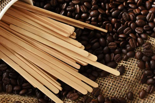 Miniatura 4 de Makerstep 500 agitadores de café de madera de 5.5 pulgadas con caja de almacenamiento, palos de café de madera de abedul natural resistente.