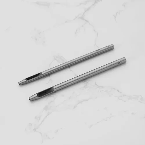 Miniatura 6 de ECSiNG 15 Uds. Perforadora de agujero hueco de cuero perforadora de acero inoxidable herramienta de corte de acero inoxidable para proyectos