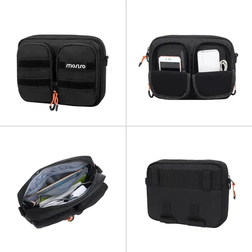 Miniatura 7 de MOSISO Bolsa universal para manillar de motocicleta, para horquilla delantera de motocicleta, bolsa portátil para herramientas de motocicleta, bolsa