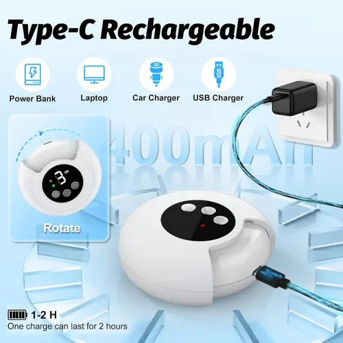 Miniatura 5 de Cortaúñas eléctrico, cortaúñas para bebés con lima y 3 velocidades, recortador de uñas eléctrico para bebés con luz LED y caja de almacenamiento