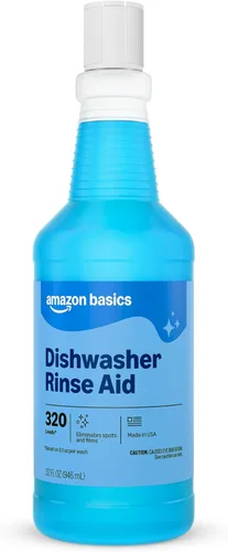 Amazon Basics Líquido abrillantador para lavavajillas, 32 onzas líquidas, paquete de 1