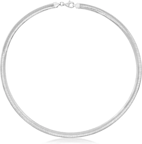 Miniatura 3 de Ross-Simons Italian 6mm Reversible Omega Necklace in 2-Tone Sterling Silver