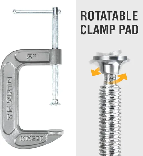 Miniatura 5 de Olympia Tools Abrazadera C, 38-145, (5" X 3.25")