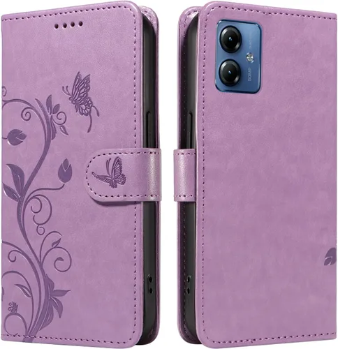 Miniatura 71 de Funda para Motorola Moto E22/E22i, piel sintética, con tarjetero y correa para la muñeca, a prueba de golpes, funda magnética para Motorola Moto Rojo