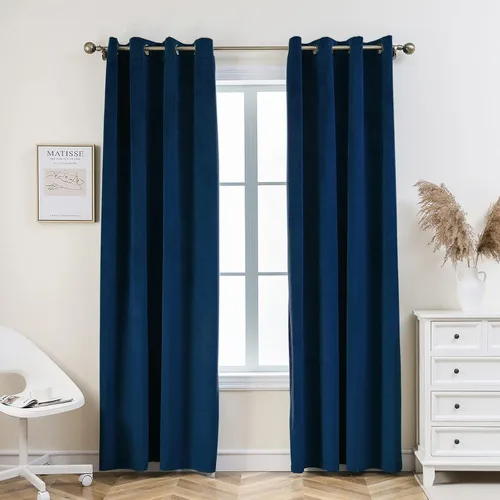 Miniatura 17 de Pleasant Boulevard - Cortinas de terciopelo para decoración interior de habitaciones y ventanas grandes, elegantes, estilo con ojales, 2 paneles