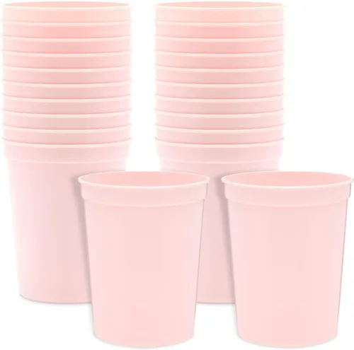 Miniatura 7 de BLUE PANDA Vasos de estadio de 16 onzas color verde lima, vasos de plástico reutilizables y aptos para lavavajillas, vasos de recuerdo de fiesta